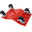 Chariot de voiture, chariot de roue robuste, 4 piquets de voiture de roue avec capacité de 6000 lb, ROUGE