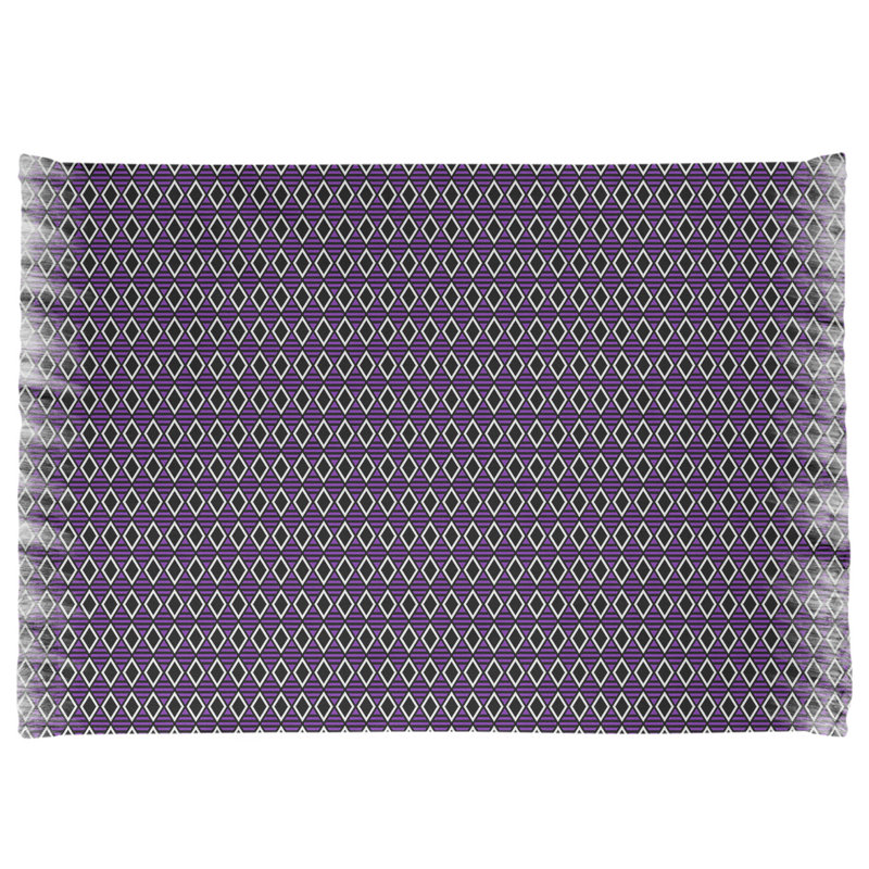 Tapis mauve/noir à carreaux géométriques classic Mcguigan, Non