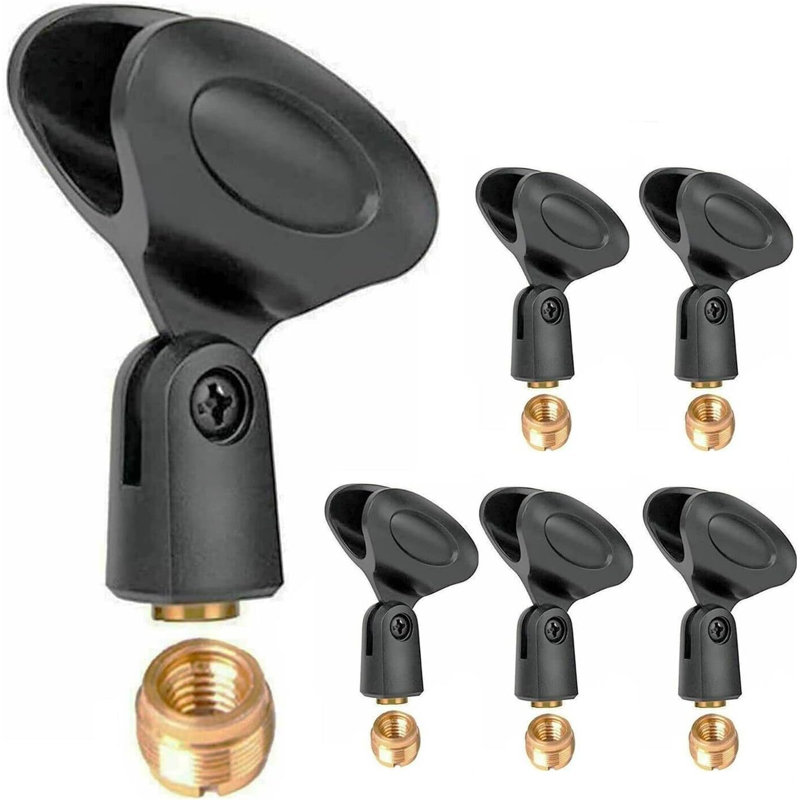 Support à pince pour micro 5 pièces 6 pièces avec adaptateurs à vis 5/8 à 3/8 po