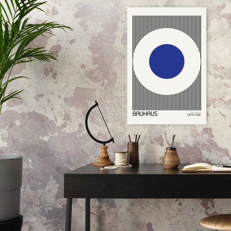 Bauhaus 5, art abstrait moderne, H 24 po x l 16 po