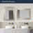 Brushed Nickel Polystyrene Rectangular Framed Beveled Mirror-541599887