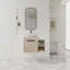 Meuble-lavabo flottant de 36 po au design moderne avec lavabo d'art en céramique, dalle de pierre plate blanche et petites tablettes de rangement, porte à fermeture douce-1051477196