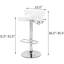 Adjustable Stool With Swivel Feature And Metal Finish 15.5 Inches Wide Acrylic Seat Frame