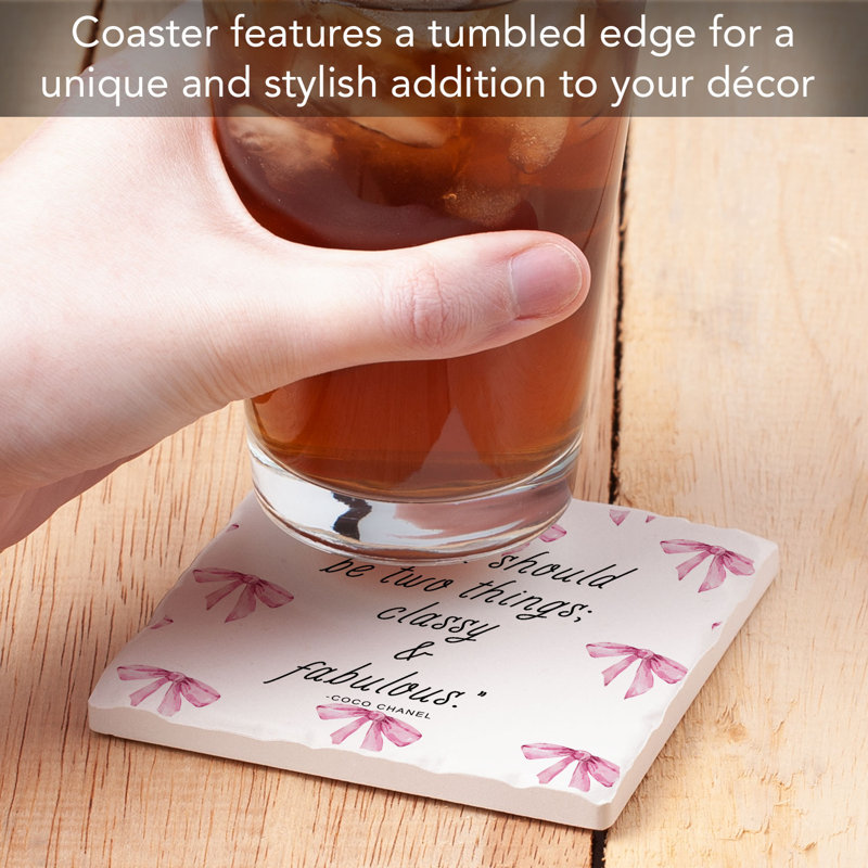 Classy & Fabulous Single Tumbled Tile Coaster Create Your Own Collection