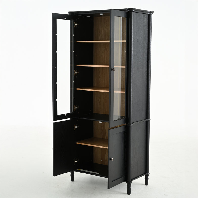 Vitrine 73,25 po H avec rangement
