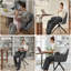 Modern Dining Chairs Set, Ergonomic Back with Soft Padded Armrests, 360° Swivel Thickened Breathable Seat, Sturdy Metal Legs, Easy Assembly-1696877344-1696877347
