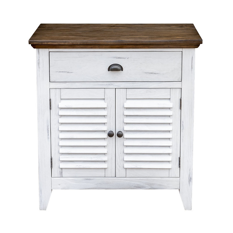 Minneiska 32'' W Solid Wood Nightstand, White