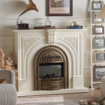 French-style Carved Heating Fireplace