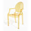 Chatfield Transparent Acrylic Dining Arm Chair – Stackable Round Back Accent & Banquet Seat for Kitchen and Dining Room-1240598421-1265117101