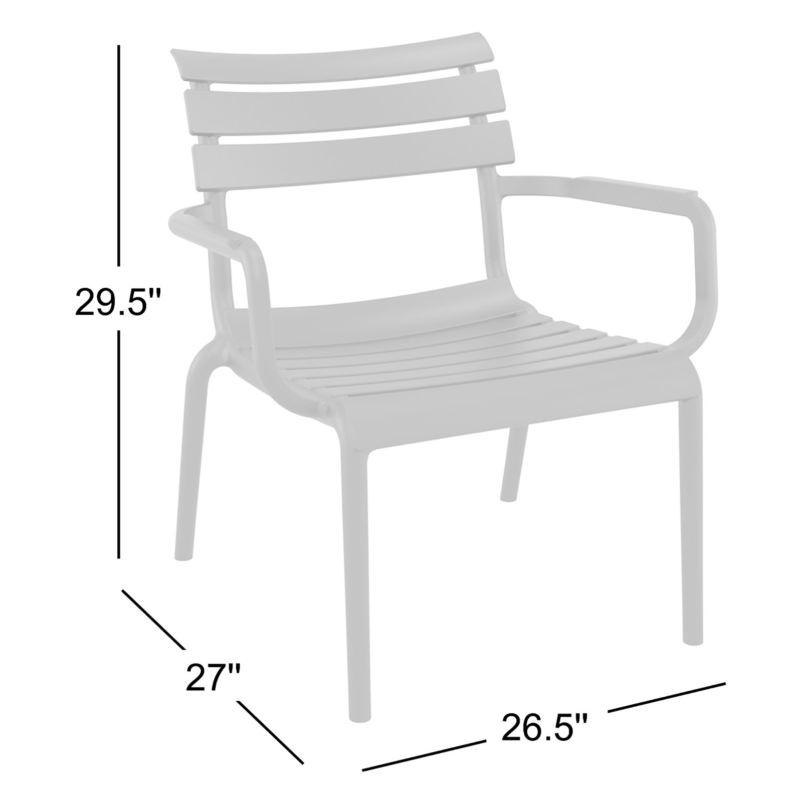 Paris Outdoor Club Chair, Olive Green