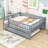 Wood Daybed with Twin Trundle and Guardrails-537538285-537538288
