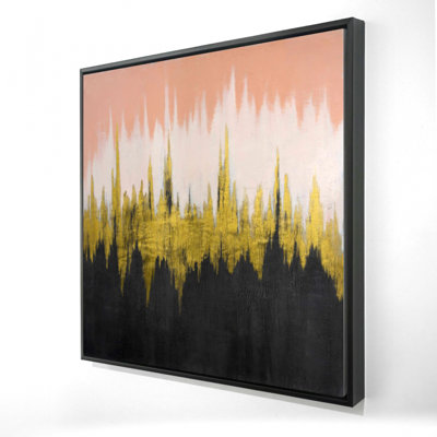 Reproduction abstraite en zigzag sur toile