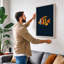 Geometric Fish Modern - Wrapped Canvas-345677060-345677080