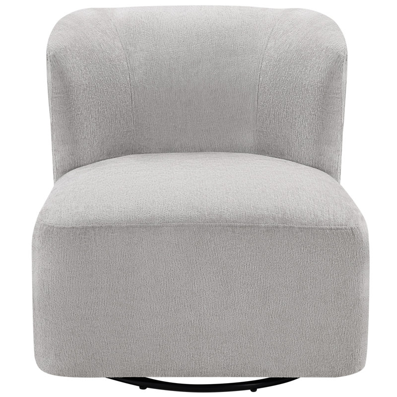Ensemble de chaises pivotantes 28 po Mid-Century, Gris chenille
