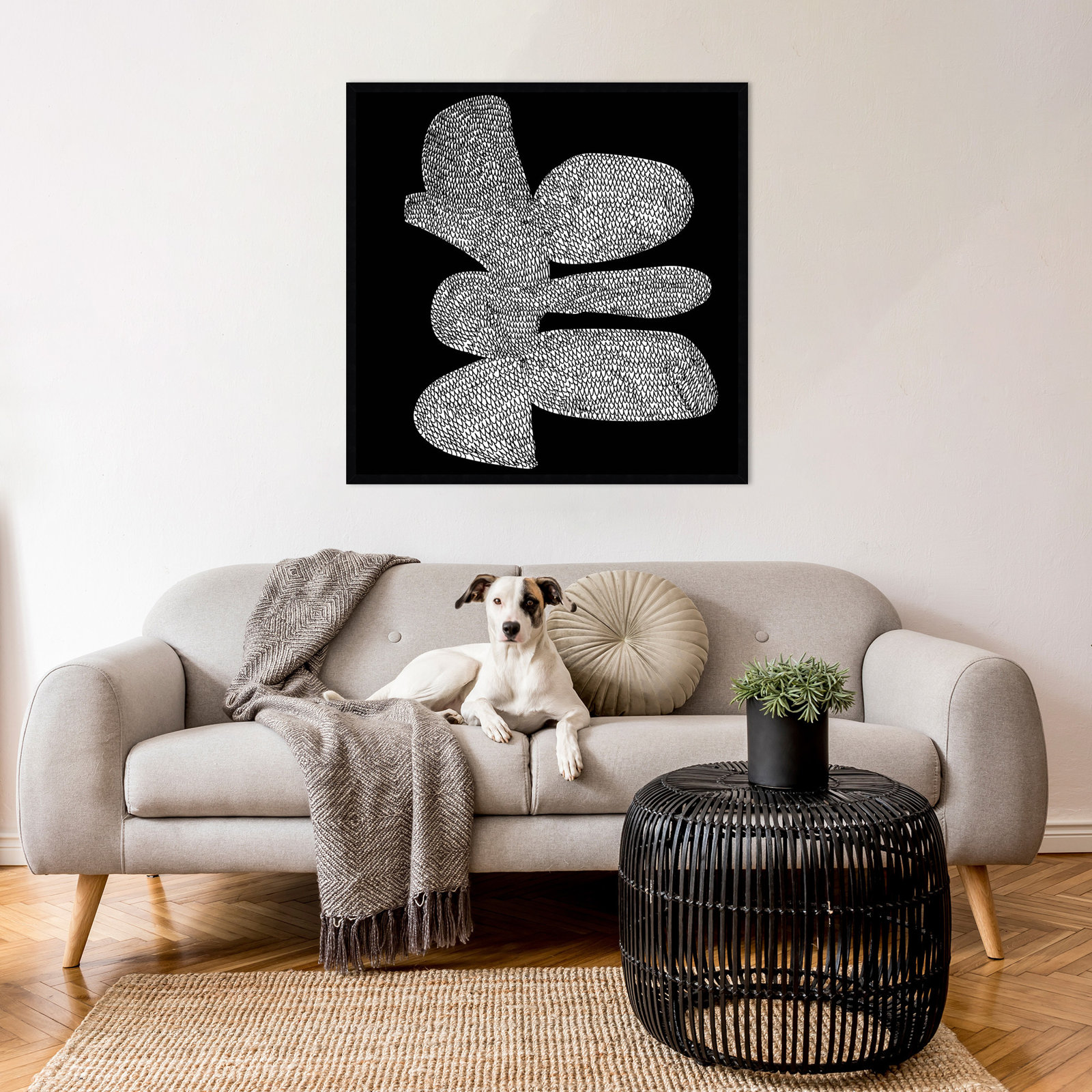 Craft by Dan Hobday, 33" H x 33" W, Black