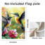 Drapeau suspendu simple à colibri 12 x 18 pouces (30 x 45), balcon