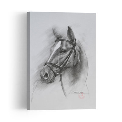 Elegant Horse Portrait Contemporary Horse Wall Art Print