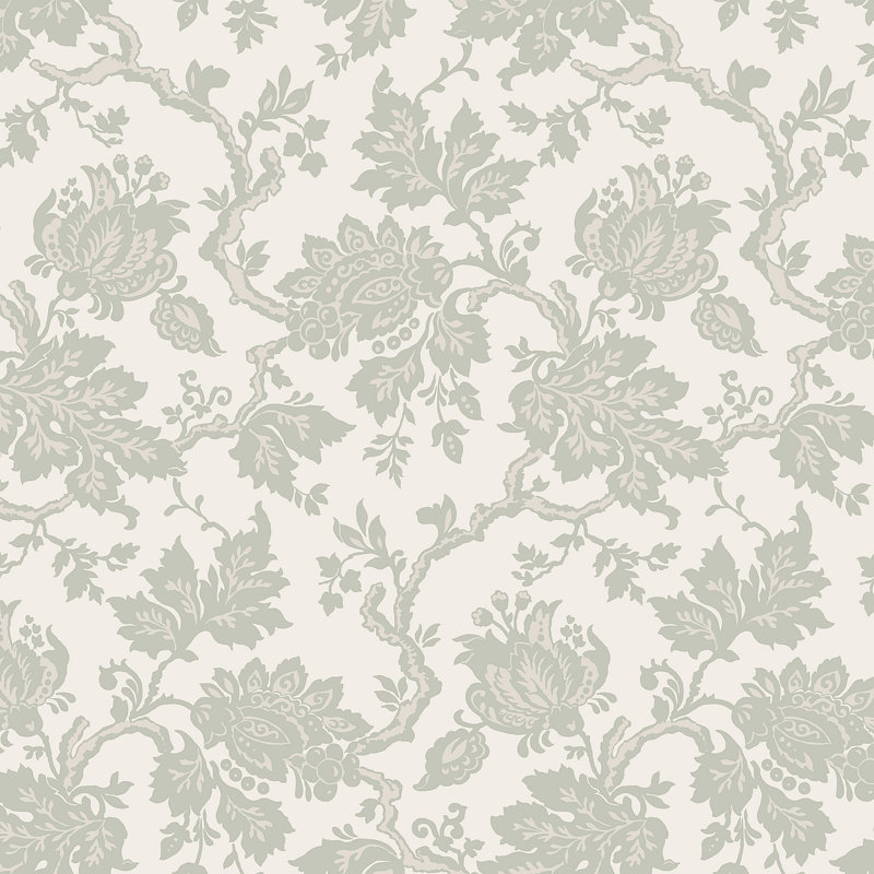 Jacobean Wallpaper, Light Green