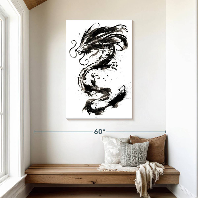 Dragon asiatique, H 45 po x l 30 po