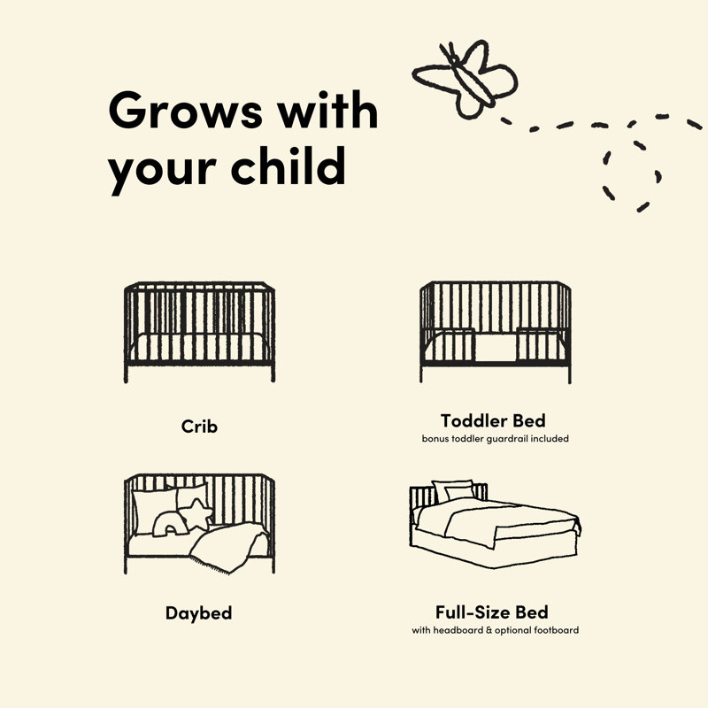 Storkcraft Casablanca Deluxe 5-In-1 Convertible Crib, Hazelnut