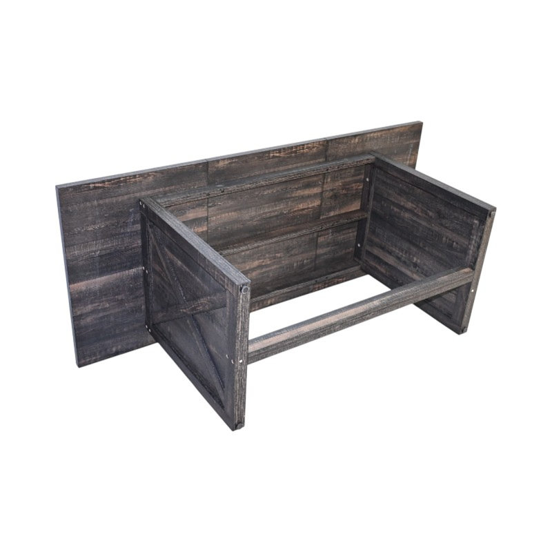 Spacious Seating Particle Board Rustic Dining Table For Family Meals And Gatherings