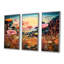 «Vibrant Wildflowers Lake Sunset», ensemble de décorations murales lac-1810455559-1810455554