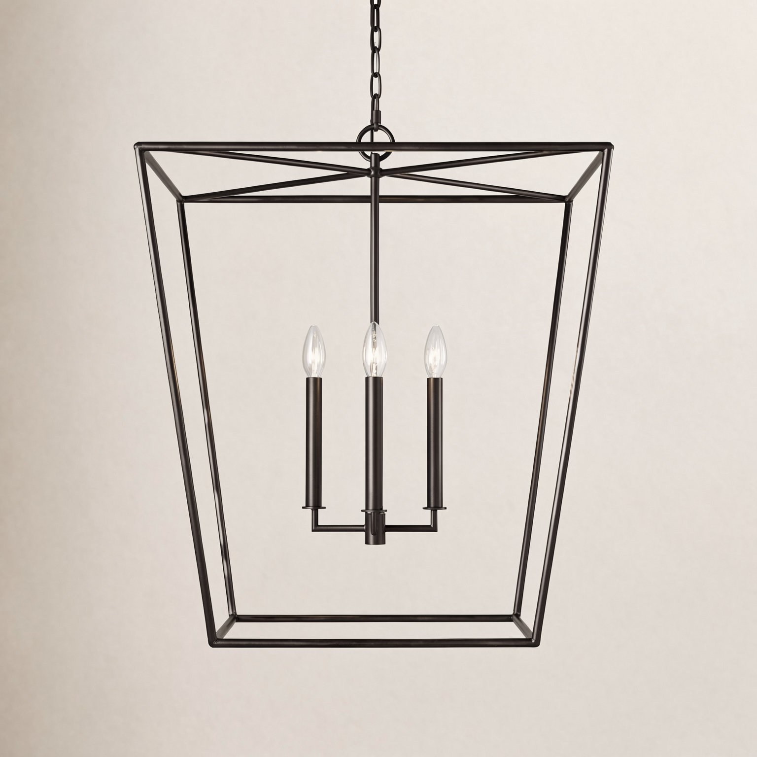 Maribel Dimmable 4-Light Pendant, 96.25" H x 25" W x 25" D, Aged Iron