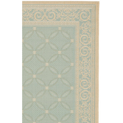 Arneshia Oriental Blue/Cream Indoor/Outdoor Area Rug