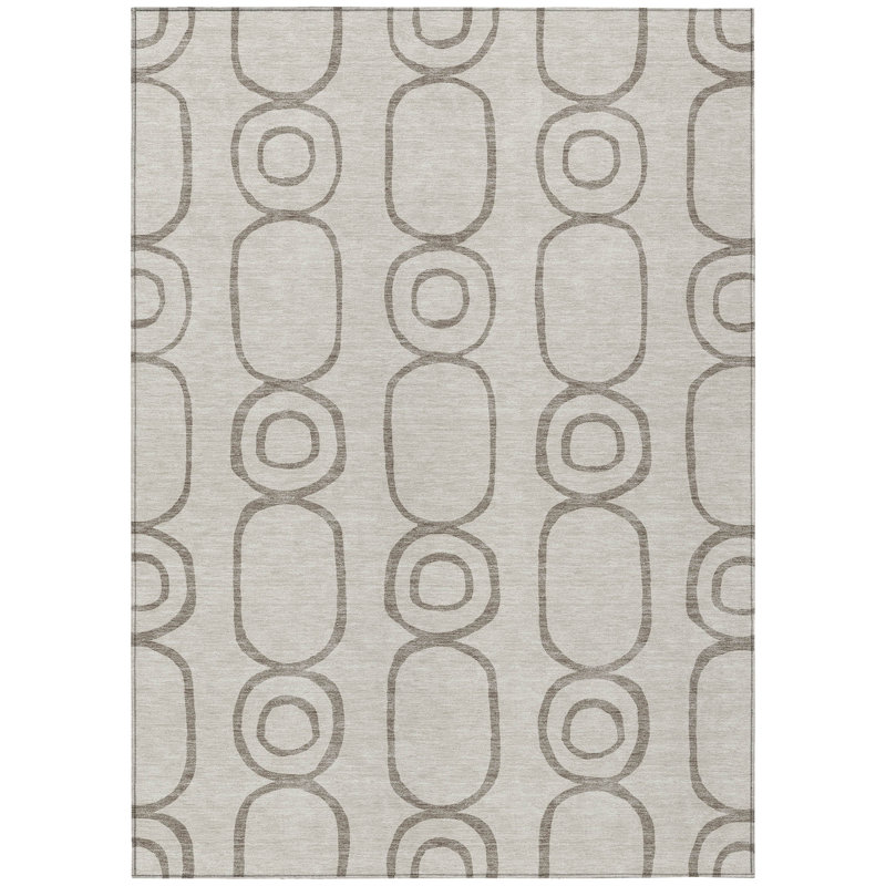 Machine Washable Indoor/Outdoor Chantille ACN2344 Geometric Rug, Rectangle 2'6" x 3'10"