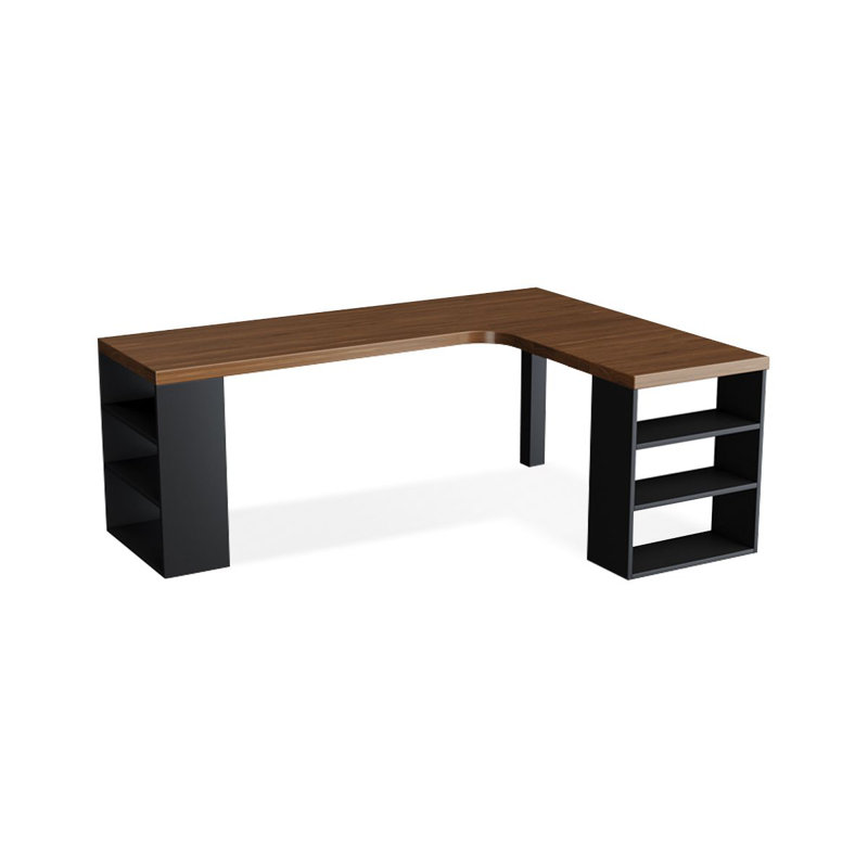 Dark Walnut Rectangular Solid Wood desks, 29.53" H x 70.87" W x 55.12" D