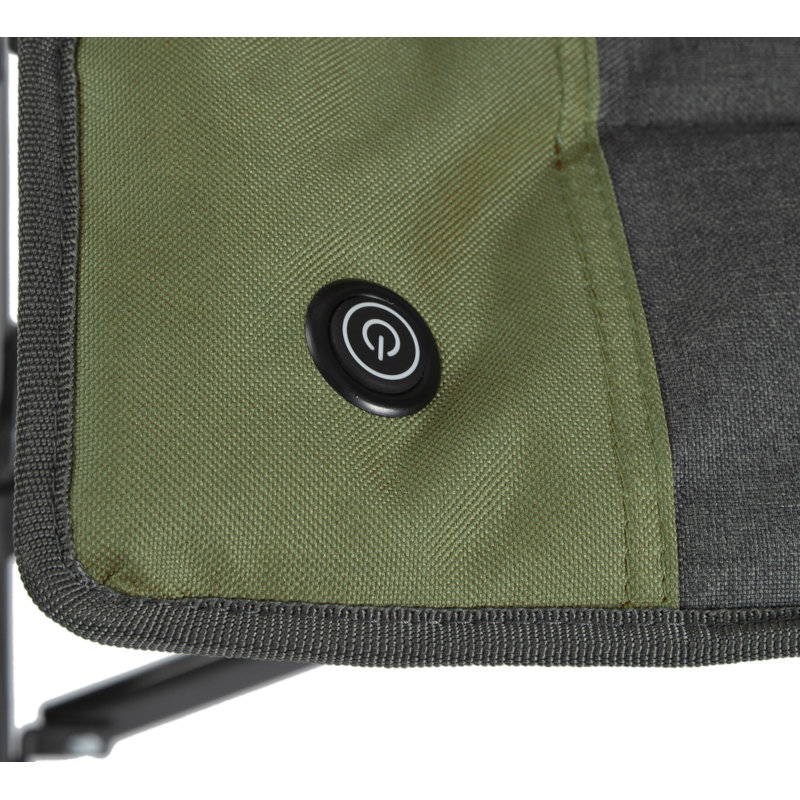 Chaise de camping pliante Kron, Vert / gris