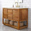 Oakman 48 In. Mango Wood Single Sink Carrara White Marble Countertop Bath Vanity-1918172875