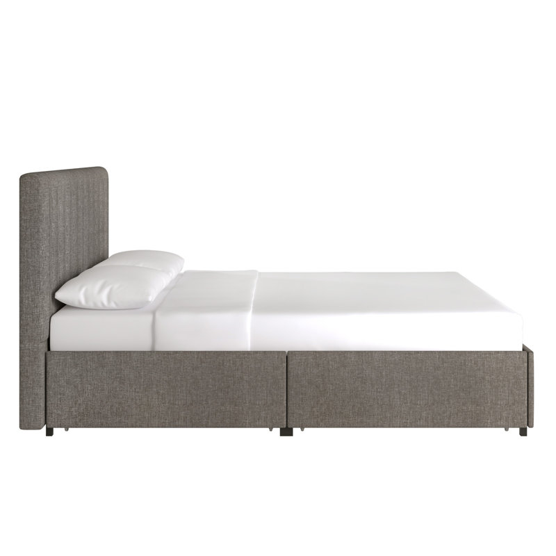 Cletus Upholstered Metal Platform Storage Bed, Full