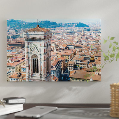 « top level, giotto campanille, piazza del duomo, florence, tuscany region, italie », reproduction de photo sur toile