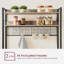 Kitchen Storage Rack With Power Outlet, Coffee Bar, Baker's Rack, With Metal Wire Panel,For Microwave, Steel Frame-1442411295-1442411293