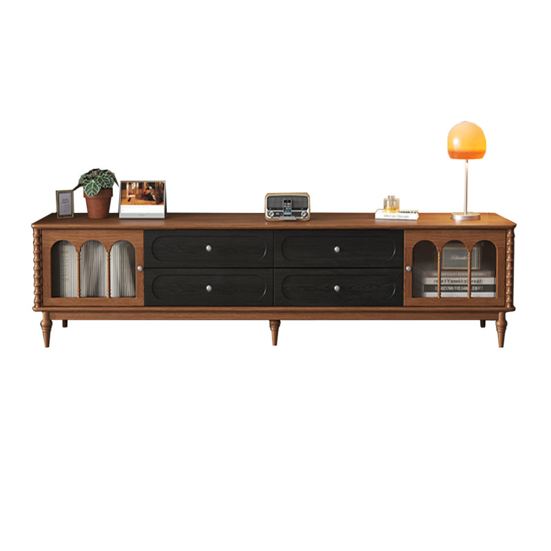 Meuble télé en chêne américain, H 19,68 po x L 70,86 po x l 15,75 po