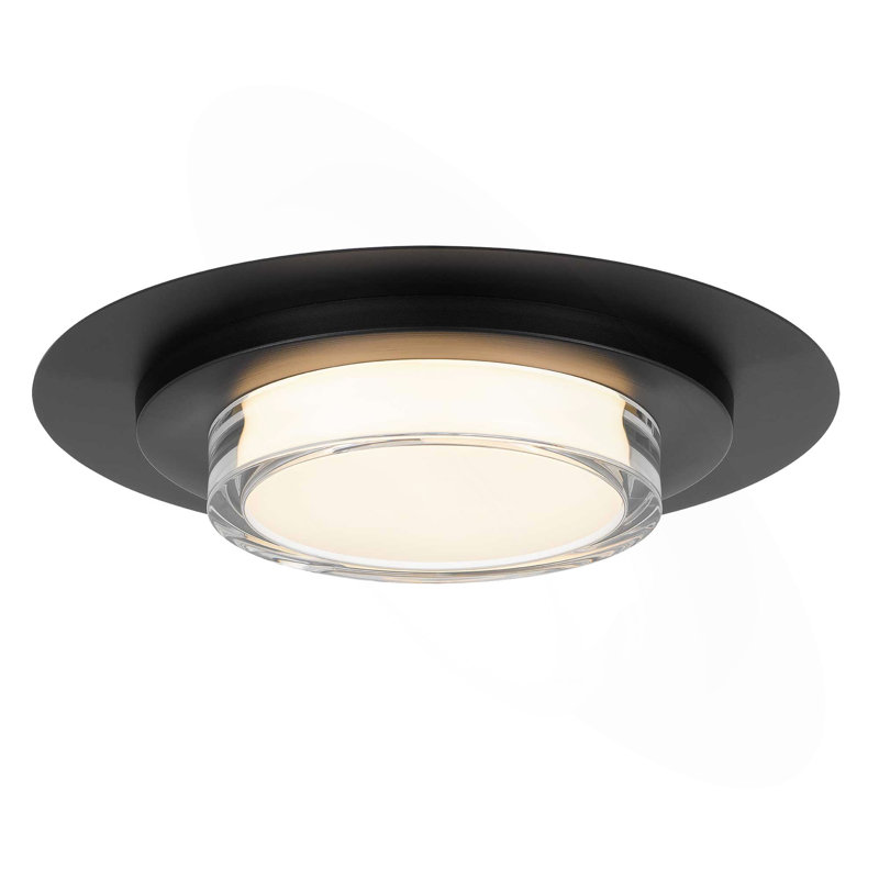16" Square Chrome Integrated LED Flush Mount