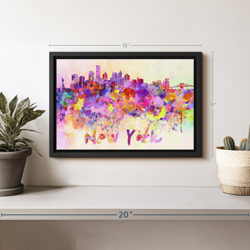 «New York City Abstract», H 9 po x l 13 po