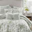 Ensemble de literie réversible 5 pièces, volant floral en polyester pour la chambre à coucher