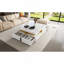 Table basse moderne carrée avec rangement à 4 tiroirs 43,3 po-1324627159