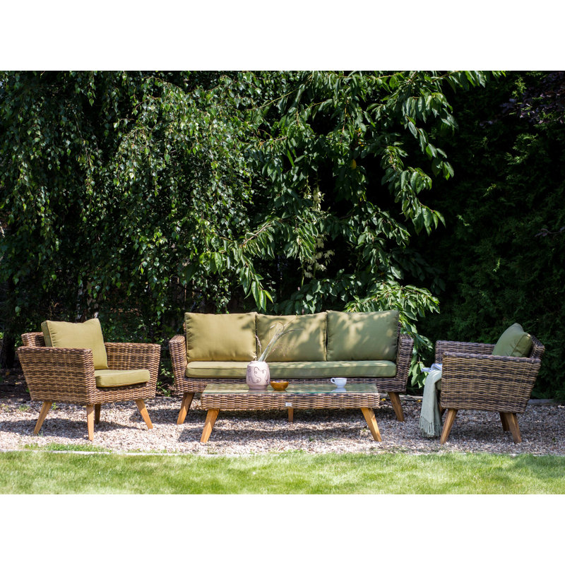 Outdoor Cushion Cover Set VITTORIA XL, Olive Green