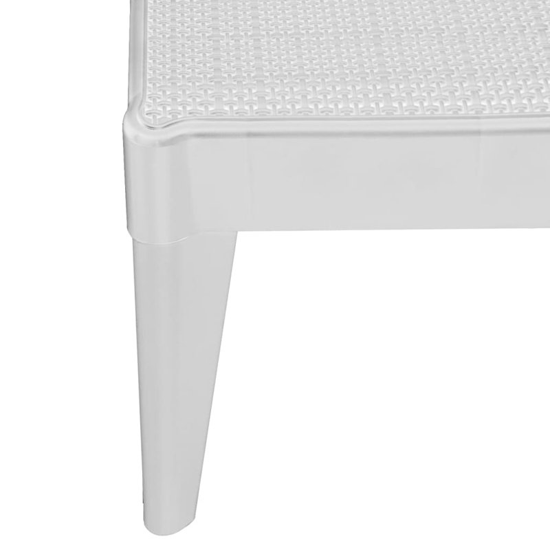 Mickleson 186cm Long Reclining Single Sun Lounger, White 