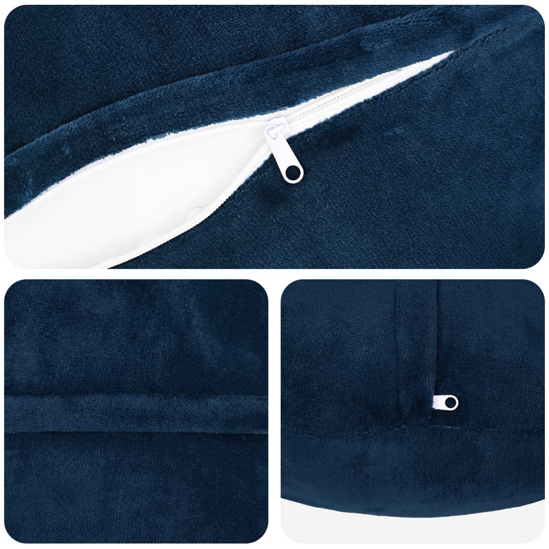 Cushion Cover Flannel Decorative Modern Soft Comfort Pillow
