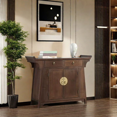 New Chinese Zen Two-Door Accent Cabinet