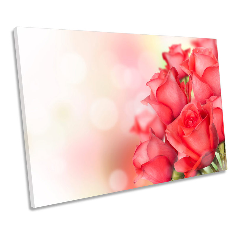Rose Flowers Abstract - Wrapped Canvas Print, 30.5cm H x 45.7cm W