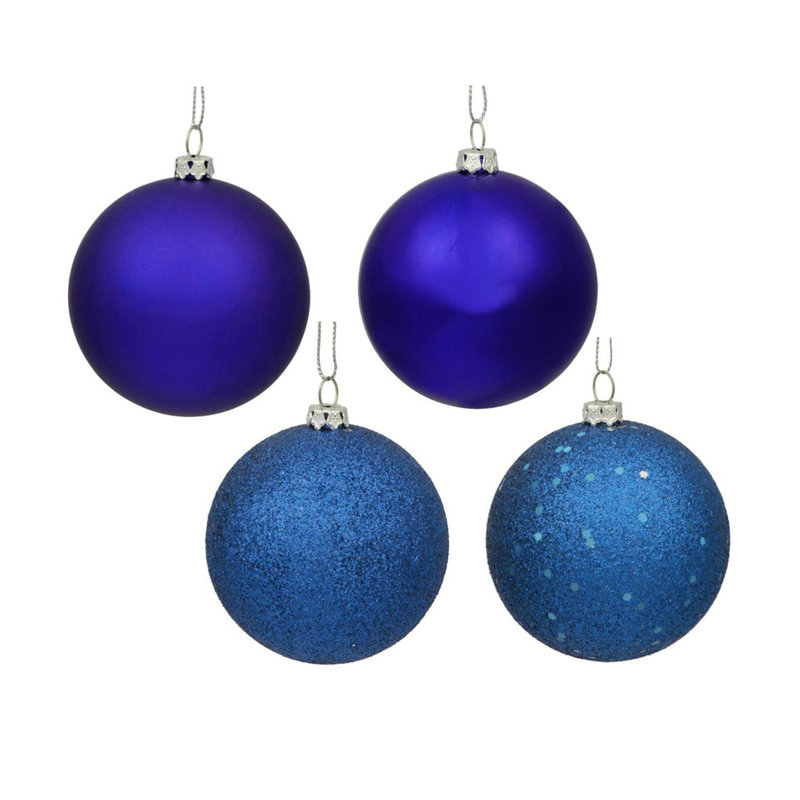 Ornements de boule de Noël incassables 60 carats 60 royaux 2,5 pouces (60 mm)