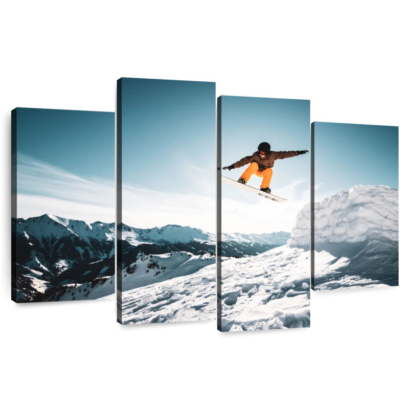 Sireci Snowboarder In The Air, 42" H x 68" W