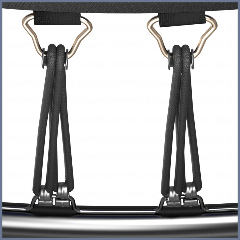 8FT Springfree No Gap Trampoline- Black, Black