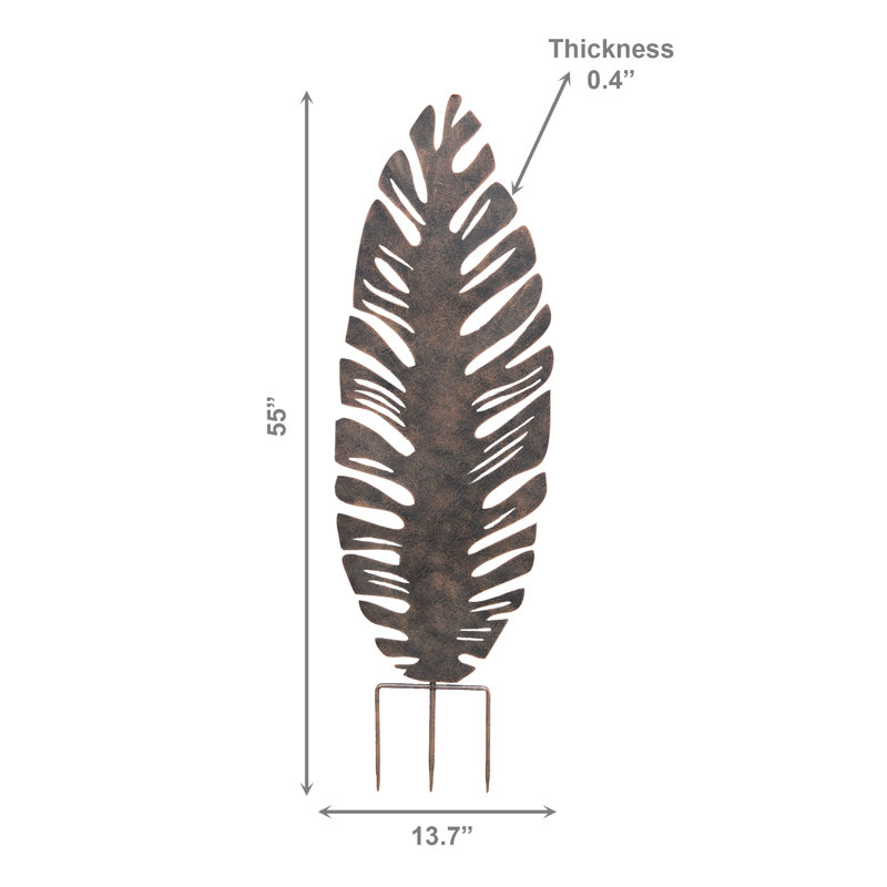 Metal Leaf Garden Stake