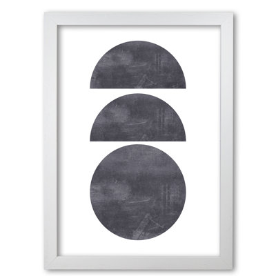 Abstract Scratched Texture Circles - Print